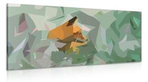 Obraz liška s abstraktními prvky - 100x50 cm