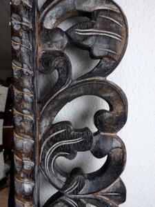 Zrcadlo LUXURY hňedé tmavé, 100x60 cm exotické dřevo, ruční práce