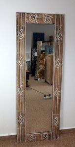 Zrcadlo BAMBOO, hnědá natural, 170x70 cm, exotické dřevo, ruční práce
