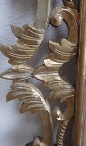 Zrcadlo Queen, zlaté,180 cm, exotické dřevo, ruční práce