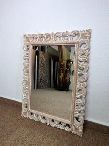 Zrcadlo LUGAR hnědá natural,exotické dřevo, ruční práce, 80x60 cm