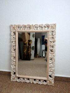 Zrcadlo LUGAR hnědá natural,exotické dřevo, ruční práce, 80x60 cm