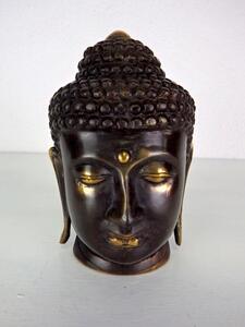 Soška Budha hlava, mosaz , ruční práce