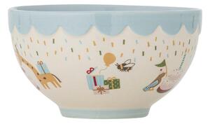 Světle modrá/krémová dětská miska z kameniny ø 13,5 cm Celebrate – Bloomingville Mini