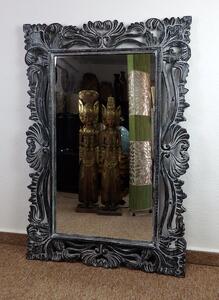 Zrcadlo MAGIC černé, 120x80cm, exotické dřevo, ruční práce