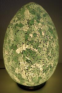 Stolní lampa zelená EGG, 50 cm, ruční práce, mozaika