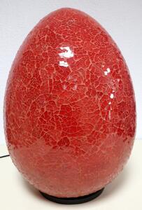 Stolní lampa EGG červená, 50 cm, ruční práce