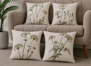 XPOSE® Set povlaků na polštář BYLINKOVÉ KVARTETO 43x43 cm - set 4ks