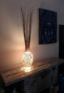 Stolní lampa ratanová EXOTIC pastelová, mozaika, ručná práca