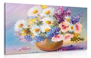 Obraz olejomalba letních květů - 60x40 cm