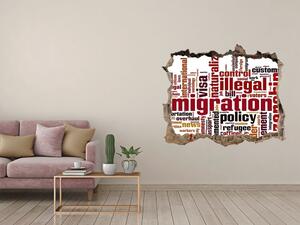 Fototapeta díra na zeď Imigrace nd-k-72118150