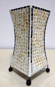 Stolní lampa bílá DEWI , mozaiková, ruční práce