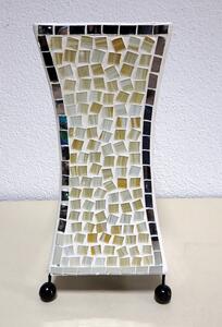 Stolní lampa bílá DEWI , mozaiková, ruční práce