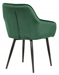 Jídelní židle TURIN smaragdově zelená samet skladem