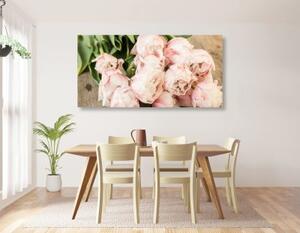Obraz romantická kytice květů - 100x50 cm