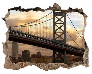 Fototapeta díra na zeď 3D Most Filadelfie nd-k-73417440