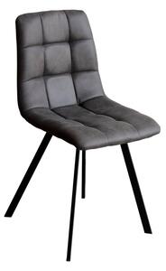 IDEA Nábytek Jídelní židle BERGEN šedé mikrovlákno