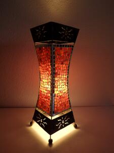 Stolní lampa WAJAN - oranžová, 50 cm, ruční práce, mozaika