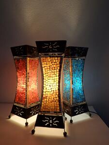 Stolní lampa WAJAN - oranžová, 50 cm, ruční práce, mozaika