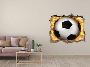 Samolepící díra na stěnu Hořící fotbalový míč nd-k-73632550