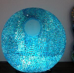 Stolní lampa modrá DONAT,43 cm, mozaiková, ruční práce