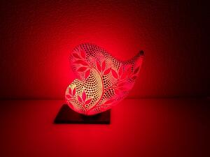Noční lampa červená SRDCE, 30 cm, oboustranně ručně malovaná