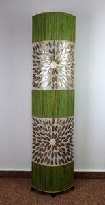 Lampa stojací ROSA GREEN, pravá perleť, 150 cm, ruční práce