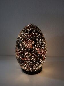 Stolní lampa EGG černá, 35 cm, ruční práce