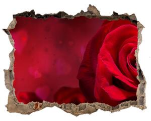Samolepící díra Červená růže srdce nd-k-75608886