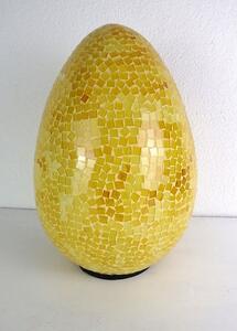 Stolní lampa ART EGG žlutá, 40 cm, ruční práce