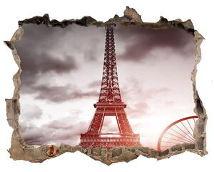 Fototapeta díra na zeď 3D Eiffelova věž Paříž nd-k-76327253