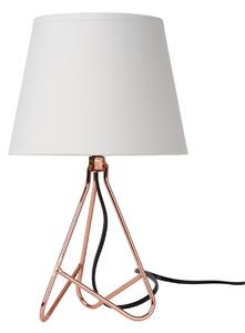 LUCIDE Stolní lampička Gitta Copper, průměr 17cm