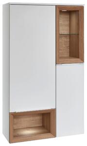VYSOKÁ KOMODA, bílá, barvy dubu, 75/131,2/35 cm Celina Home - Vysoké komody