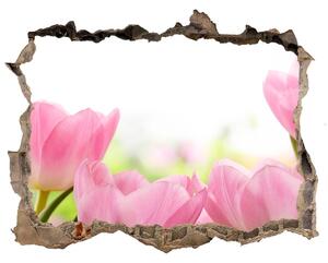 Samolepící díra nálepka Růžové tulipány nd-k-76412458