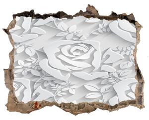 Nálepka 3D díra na zeď Růže vzor nd-k-76755101