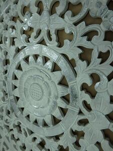 Závěsná dekorace Mandala bílá/stříbrná, 60 cm
