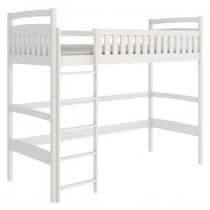 Dětská jednolůžková postel s horním spaním MAAIKE - 70x160, bílá