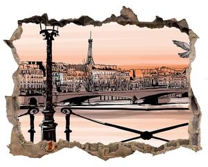 Fototapeta díra na zeď 3D Soumrak v Paříži nd-k-77436218
