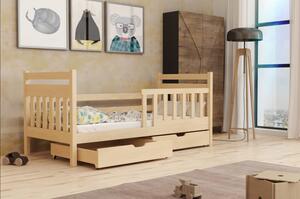 Dětská postel se šuplíky KASANDRA - 70x160, borovice