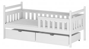 Postel pro děti se zábranou ENNY - 70x160, bílá