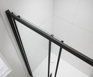Polysan Easy Black Sprchové dveře 140 cm, čiré, černá matná EL1415B