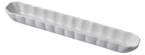 Bílá keramická miska na olivy – 26x4x3 cm