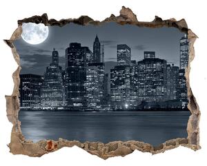 Fototapeta díra na zeď 3D New York noc nd-k-78010897