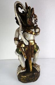 Soška Hanoman antik, Indonésia, 70 cm, dřevo, ruční práce