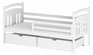 Dětská postel se šuplíky KUKI - 70x160, bílá