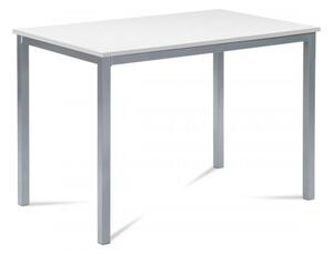Jídelní stůl TOMSO – 110x70 cm, MDF bílá / šedý lak