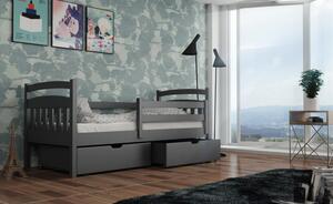 Dětská postel se šuplíky GRETA - 70x160, grafit