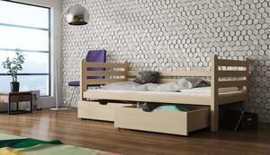 Dětská postel se šuplíky HELA - 70x160, borovice