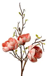 Růžovo-oranžová umělá rostlina magnolie – 106 cm