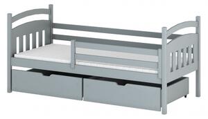 Dětská postel se šuplíky GRETA - 70x160, šedá